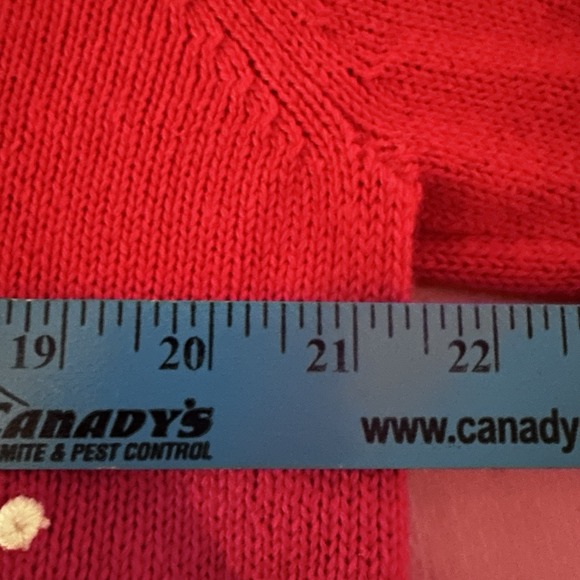 Vintage Studio Joy Christmas Cardigan Sweater With Santa & Snowman Red Size PL - Picture 5 of 6